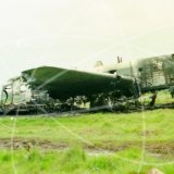 WG555 - Avro Shackleton at Catterick Fire School in 1978