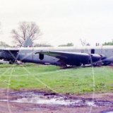 WL758 - Avro Shackleton at Catterick Fire School in 1978